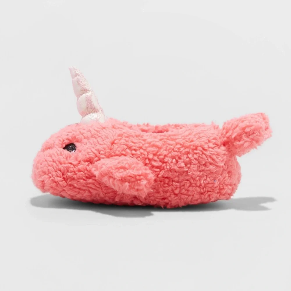 Cat&Jack Moccasin Slippers with a 3D Horn